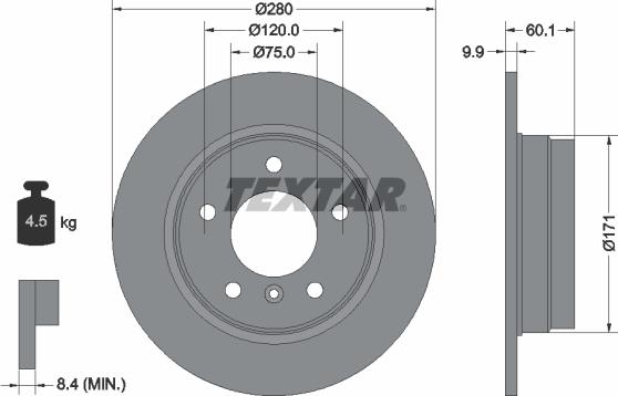 Textar 92055700 - Discofreno autozon.pro