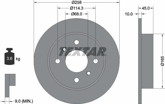 Textar 92056400 - Discofreno autozon.pro