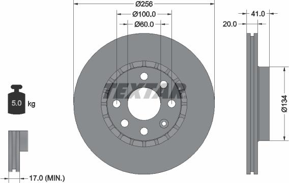 Textar 92056500 - Discofreno autozon.pro