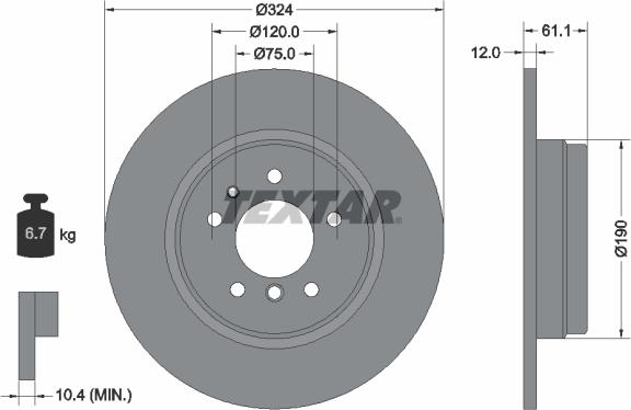 Textar 92058405 - Discofreno autozon.pro