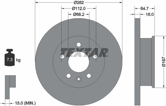 Textar 92058500 - Discofreno autozon.pro