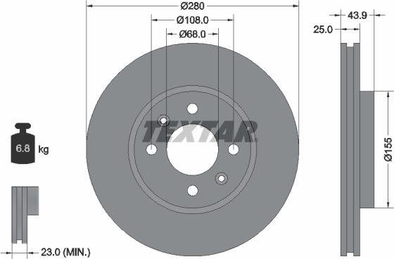 Textar 92053800 - Discofreno autozon.pro