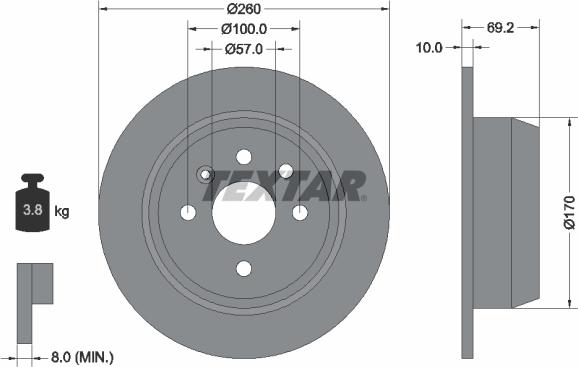 Textar 92057000 - Discofreno autozon.pro