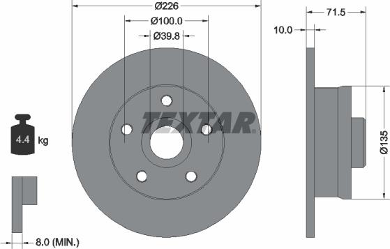 Textar 92057205 - Discofreno autozon.pro