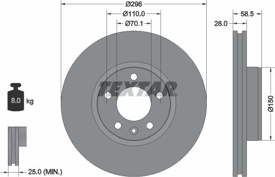 Textar 92057700 - Discofreno autozon.pro