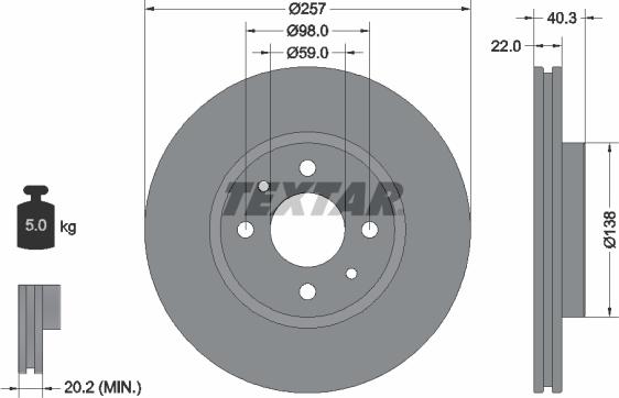 Textar 92069600 - Discofreno autozon.pro