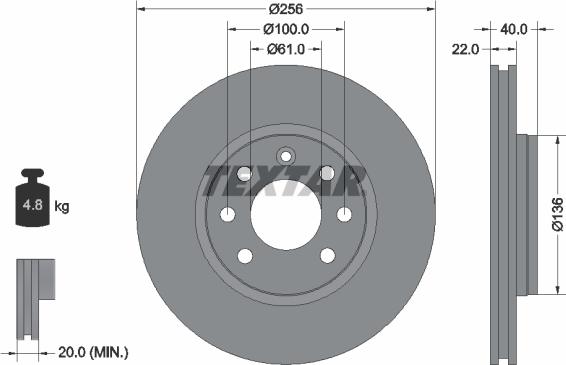 Textar 92069300 - Discofreno autozon.pro