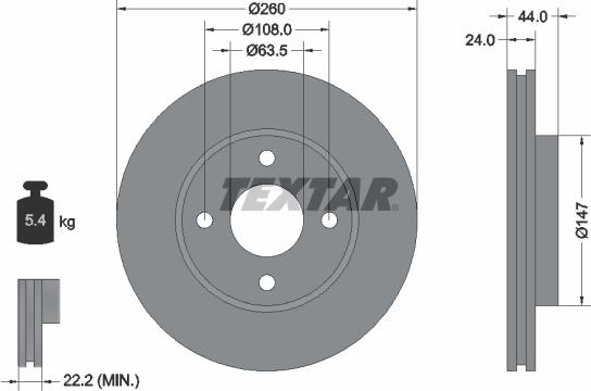 Textar 92064300 - Discofreno autozon.pro