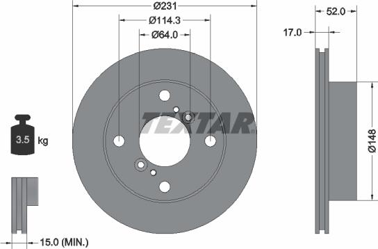 Textar 92065900 - Discofreno autozon.pro