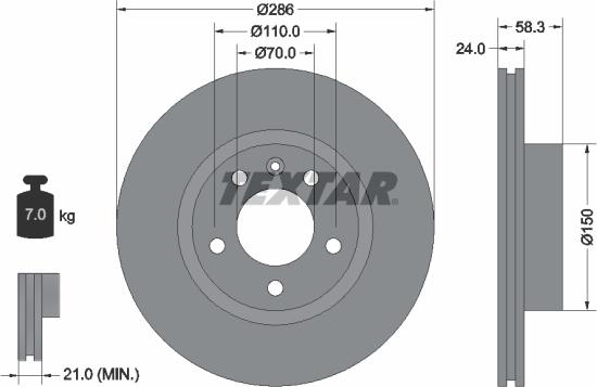 Textar 92066900 - Discofreno autozon.pro