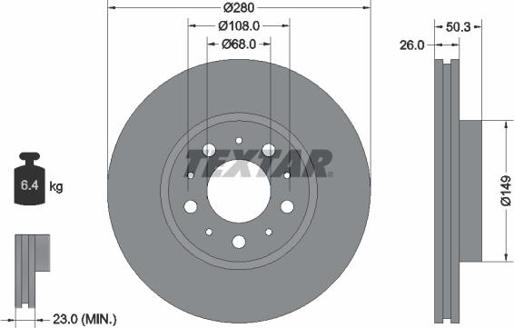 Textar 92066700 - Discofreno autozon.pro