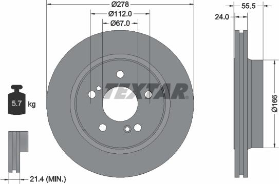 Textar 92060100 - Discofreno autozon.pro