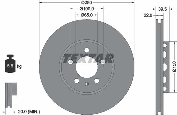 Textar 92061400 - Discofreno autozon.pro