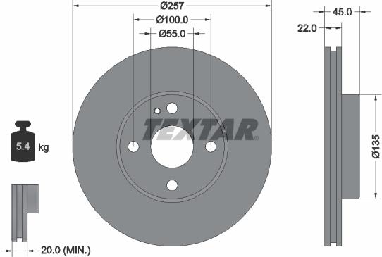 Textar 92061600 - Discofreno autozon.pro