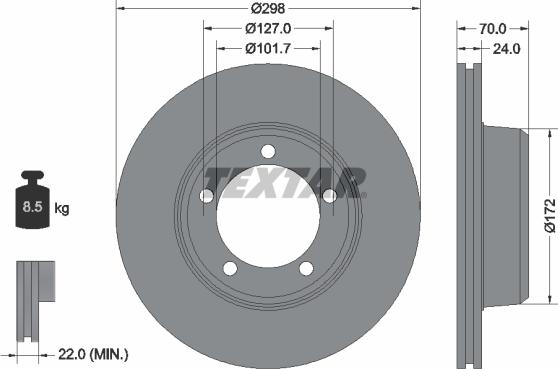 Textar 92061305 - Discofreno autozon.pro