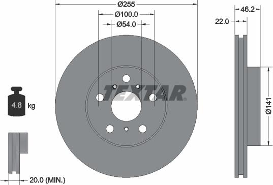 Textar 92068900 - Discofreno autozon.pro