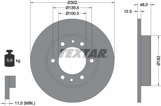 Textar 92063400 - Discofreno autozon.pro