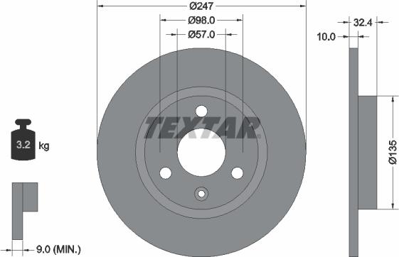 Textar 92067300 - Discofreno autozon.pro