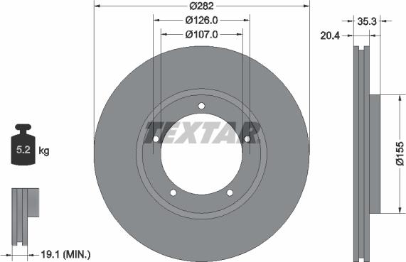 Textar 92006100 - Discofreno autozon.pro