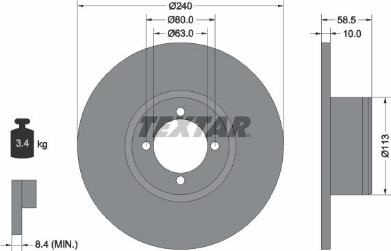 Textar 92001100 - Discofreno autozon.pro