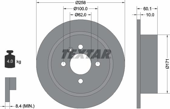 Textar 92019200 - Discofreno autozon.pro