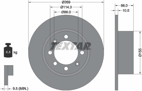 Textar 92010000 - Discofreno autozon.pro