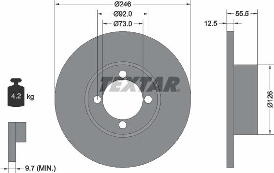 Textar 92010700 - Discofreno autozon.pro