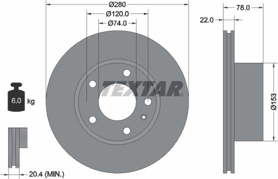 Textar 92013800 - Discofreno autozon.pro