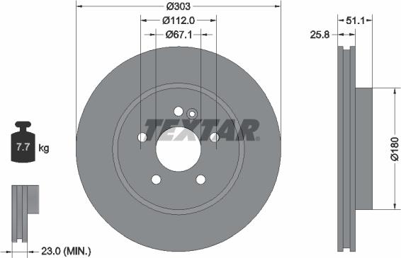 Textar 92089900 - Discofreno autozon.pro