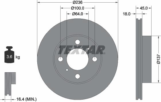 Textar 92089400 - Discofreno autozon.pro