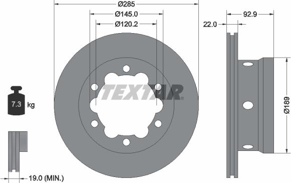 Textar 92089805 - Discofreno autozon.pro