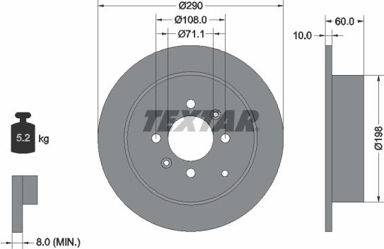 Textar 92080700 - Discofreno autozon.pro