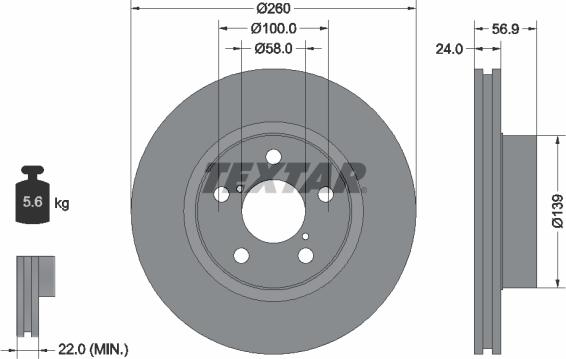 Textar 92081900 - Discofreno autozon.pro