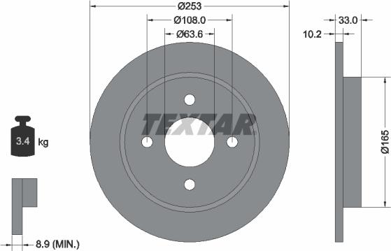 Textar 92088400 - Discofreno autozon.pro