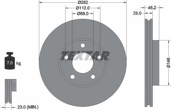 Textar 92083605 - Discofreno autozon.pro