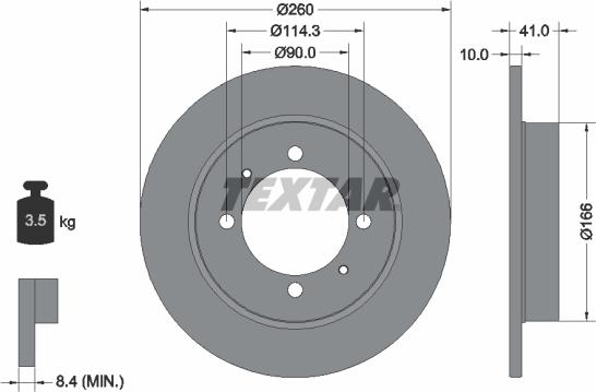 Textar 92083000 - Discofreno autozon.pro