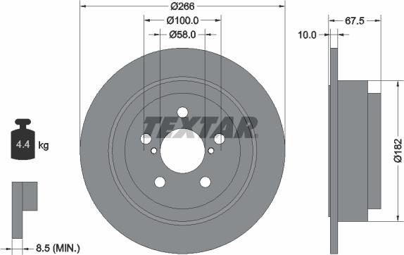 Textar 92082000 - Discofreno autozon.pro