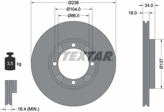 Textar 92082100 - Discofreno autozon.pro