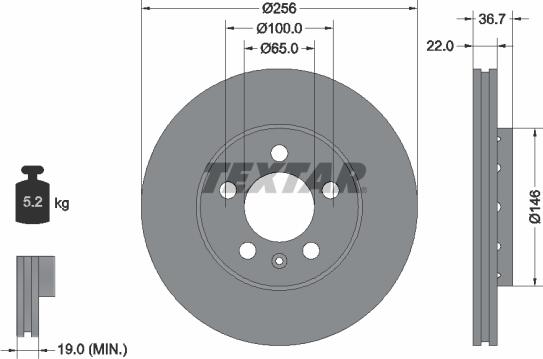 Textar 92082205 - Discofreno autozon.pro