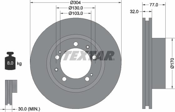 Textar 92039800 - Discofreno autozon.pro