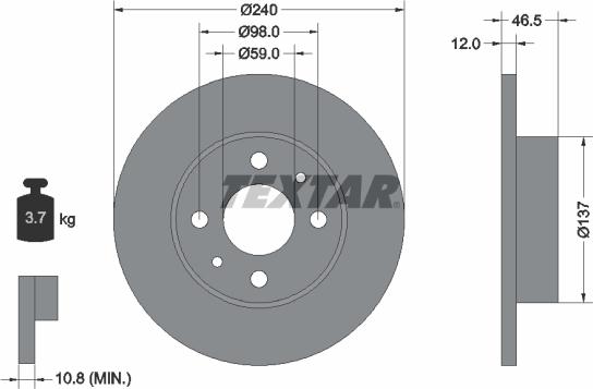 Textar 92034500 - Discofreno autozon.pro