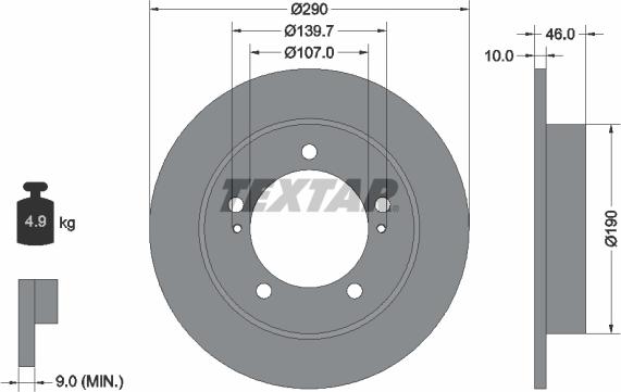 Textar 92036600 - Discofreno autozon.pro