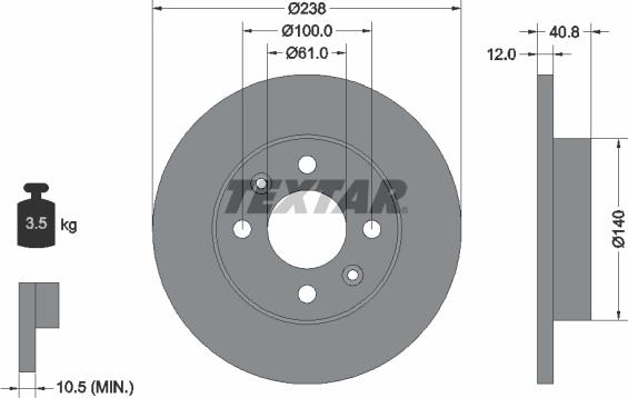 Textar 92036100 - Discofreno autozon.pro