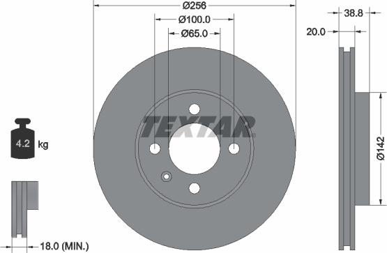 Textar 92036805 - Discofreno autozon.pro