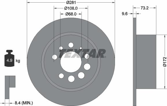 Textar 92031400 - Discofreno autozon.pro