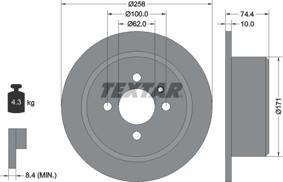 Textar 92038400 - Discofreno autozon.pro