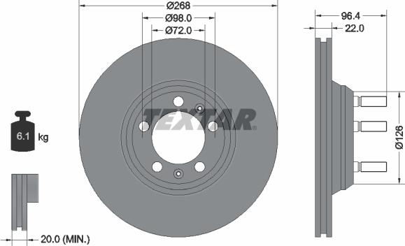 Textar 92033600 - Discofreno autozon.pro