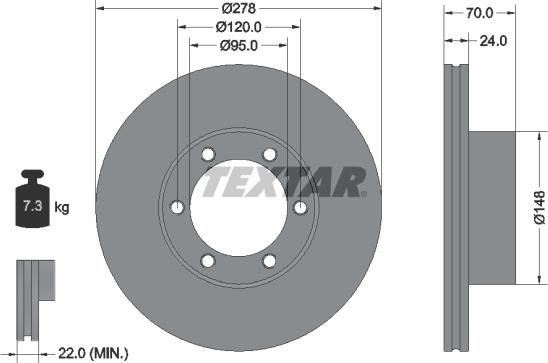 Textar 92033100 - Discofreno autozon.pro