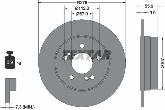 Textar 92032705 - Discofreno autozon.pro