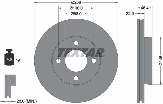 Textar 92026000 - Discofreno autozon.pro